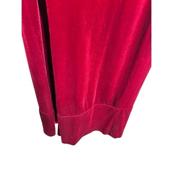 Badgley Mischka Belle Red Velvet Holiday  Romper Jumpsuit Size 12 - Picture 4 of 5